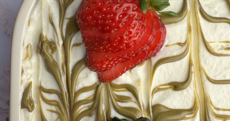 No Bake Strawberry Pistachio Tiramisu (No Egg No Alcohol)